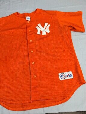 NY Yankees Vintage Majestic Mesh Baseball Jersey XL USA Made